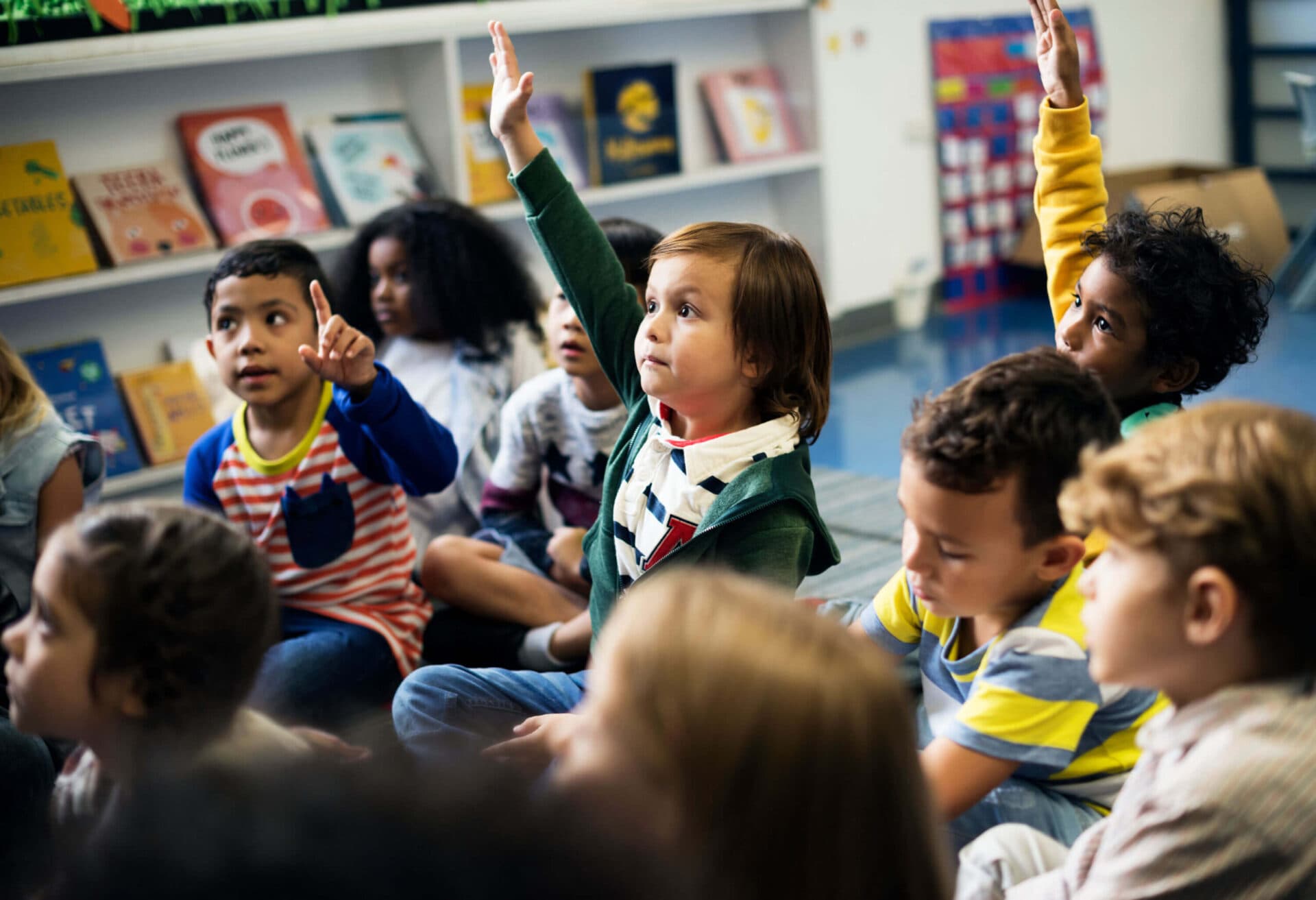 Children learning together at Kids Cove